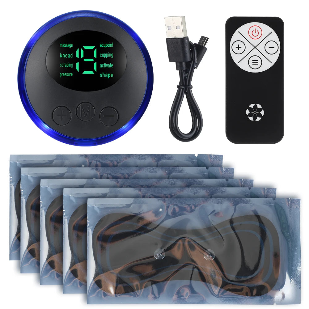 Electric Neck Massager EMS Muscle Massage Stimulator Low Frequency Instrument Back Cervical Calf Patches Pain Joints Mini Device