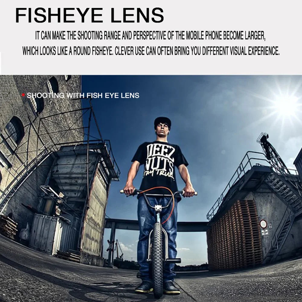 3In1 Mobile Phone Fish Eye Lens 0.67X Wide Angle Macro Lenses Camera Kits With Clip Universally Lens For iPhone 16 Xiaomi Huawei